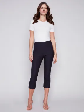 Stretch Pull-On Capri Pants - Navy