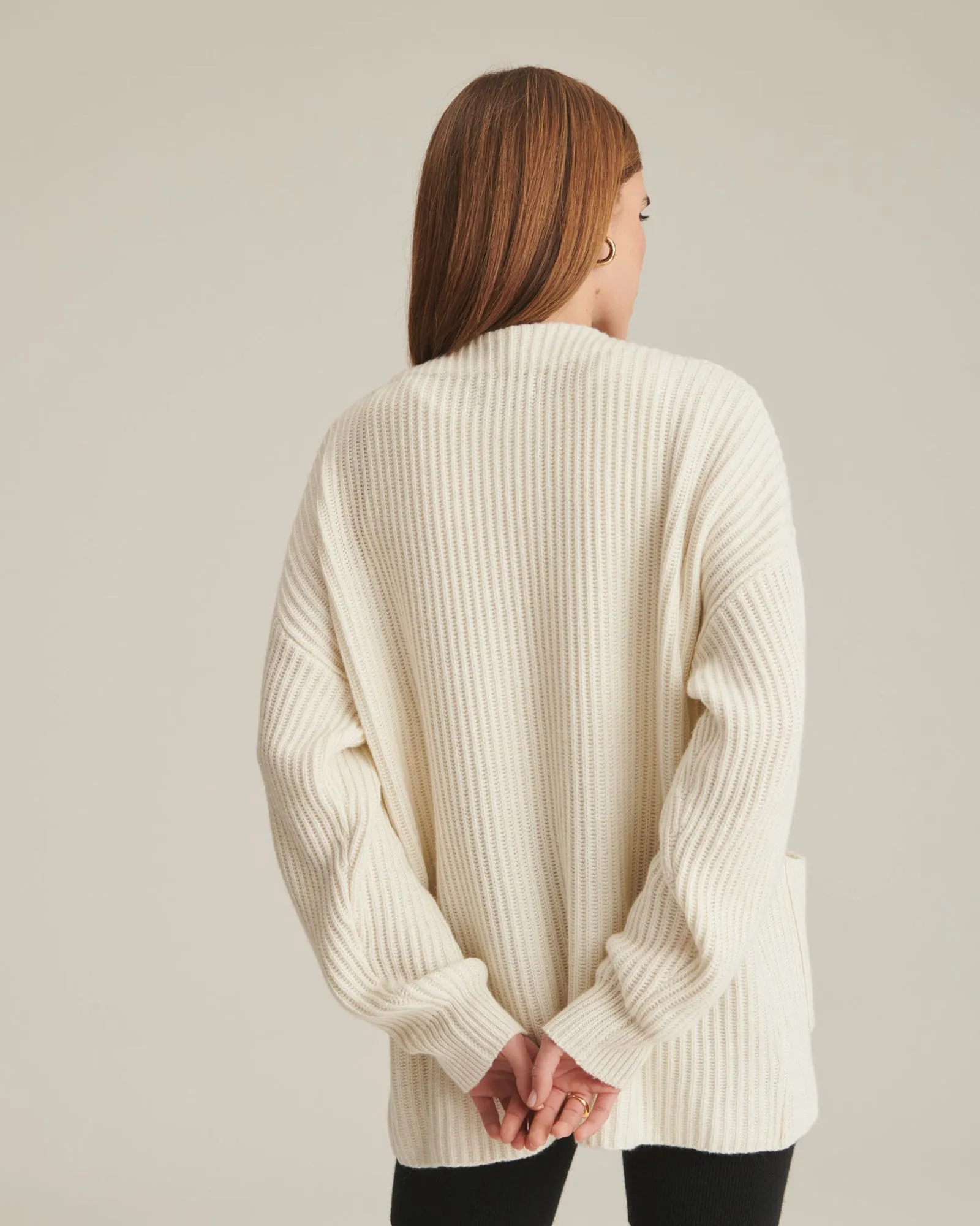 Textured Open Front Cardigan