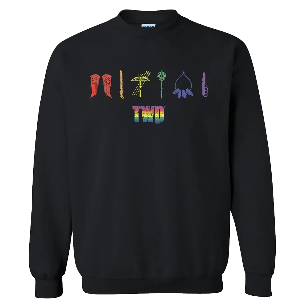 The Walking Dead Pride Icons Fleece Crewneck Sweatshirt