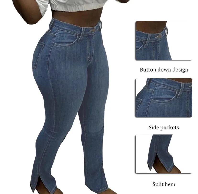 TWIN SLIM HIGH WAIST JEANS