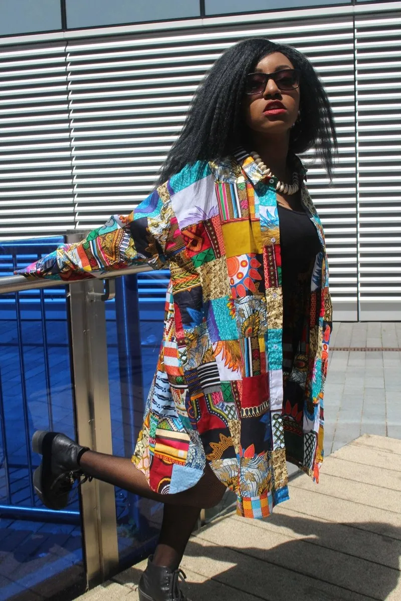 Women's African Shirt - Patchwork Shirt